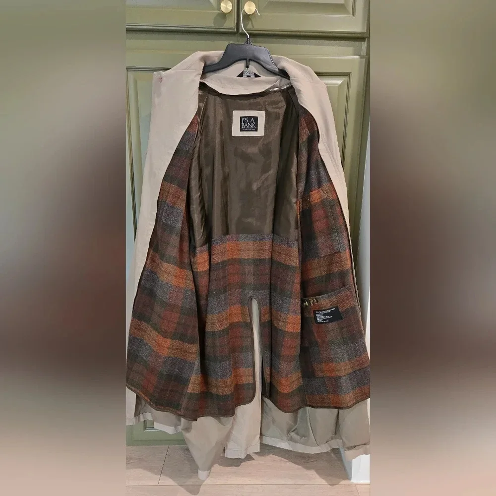 Jos A Bank mens trench coat